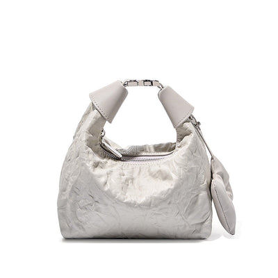 Valersia Noir Crinkle Mini Bag | Modern design with bow details