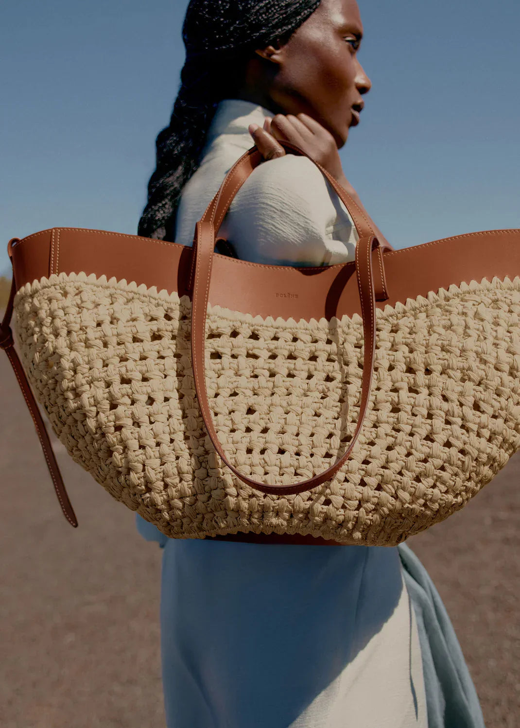 Valersia Poléne bag in genuine woven leather | Elegant design and spacious