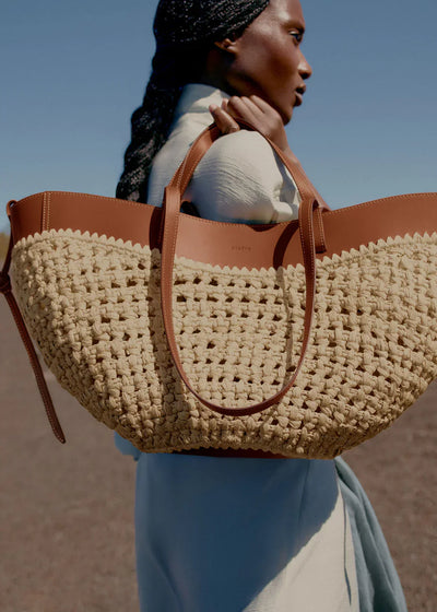 Valersia Poléne bag in genuine woven leather | Elegant design and spacious