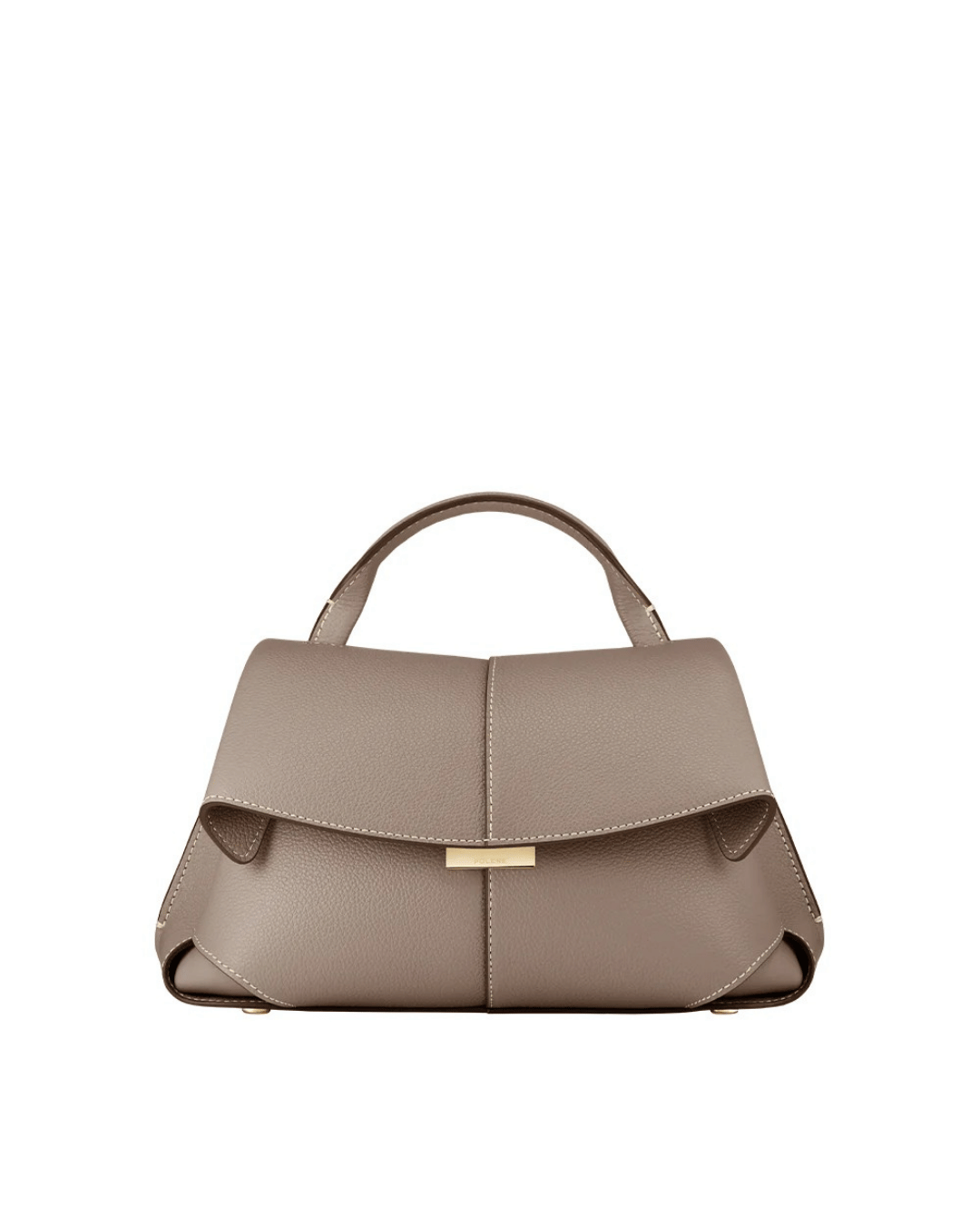 Borsa a mano e a tracolla Valersia con patta Polène Mokki Belle | Elegante e versatile