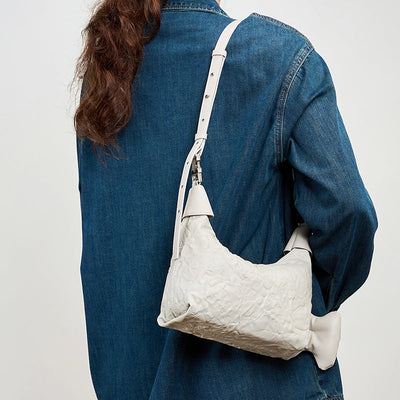Valersia Noir Crinkle Mini Bag | Modern design with bow details