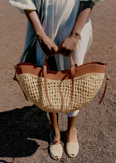 Valersia Poléne bag in genuine woven leather | Elegant design and spacious