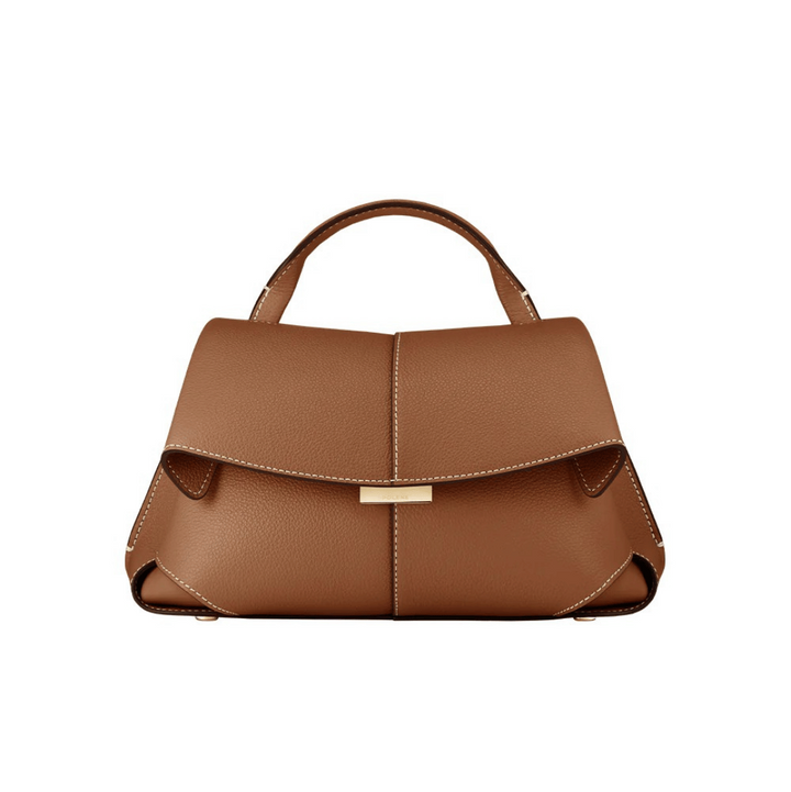 Borsa a mano e a tracolla Valersia con patta Polène Mokki Belle | Elegante e versatile