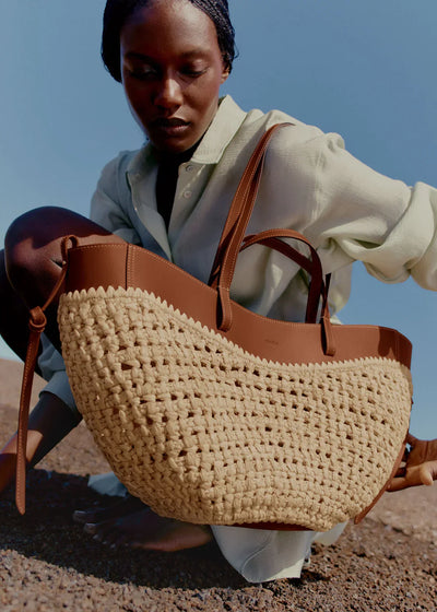 Valersia Poléne bag in genuine woven leather | Elegant design and spacious