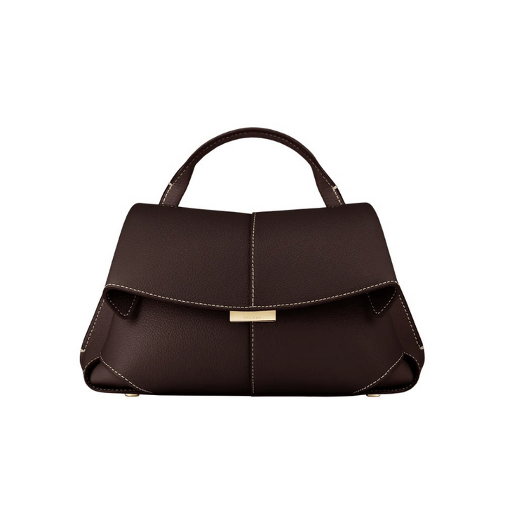 Borsa a mano e a tracolla Valersia con patta Polène Mokki Belle | Elegante e versatile