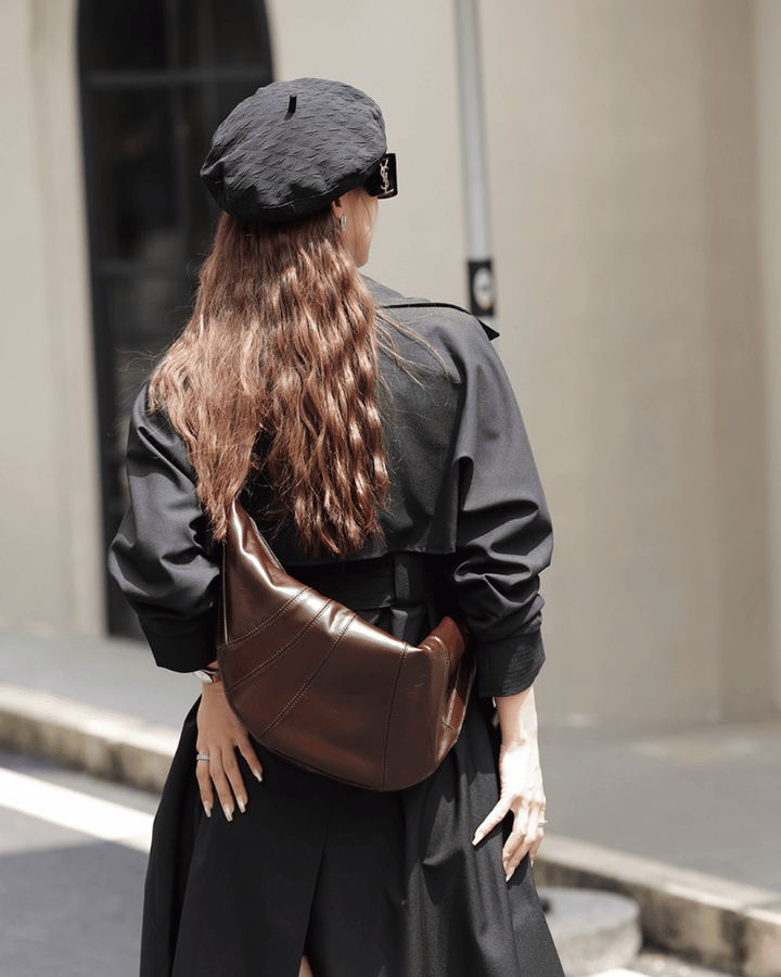 Valersia Banana Curve Lux Leather bag | For everyday use and elegance