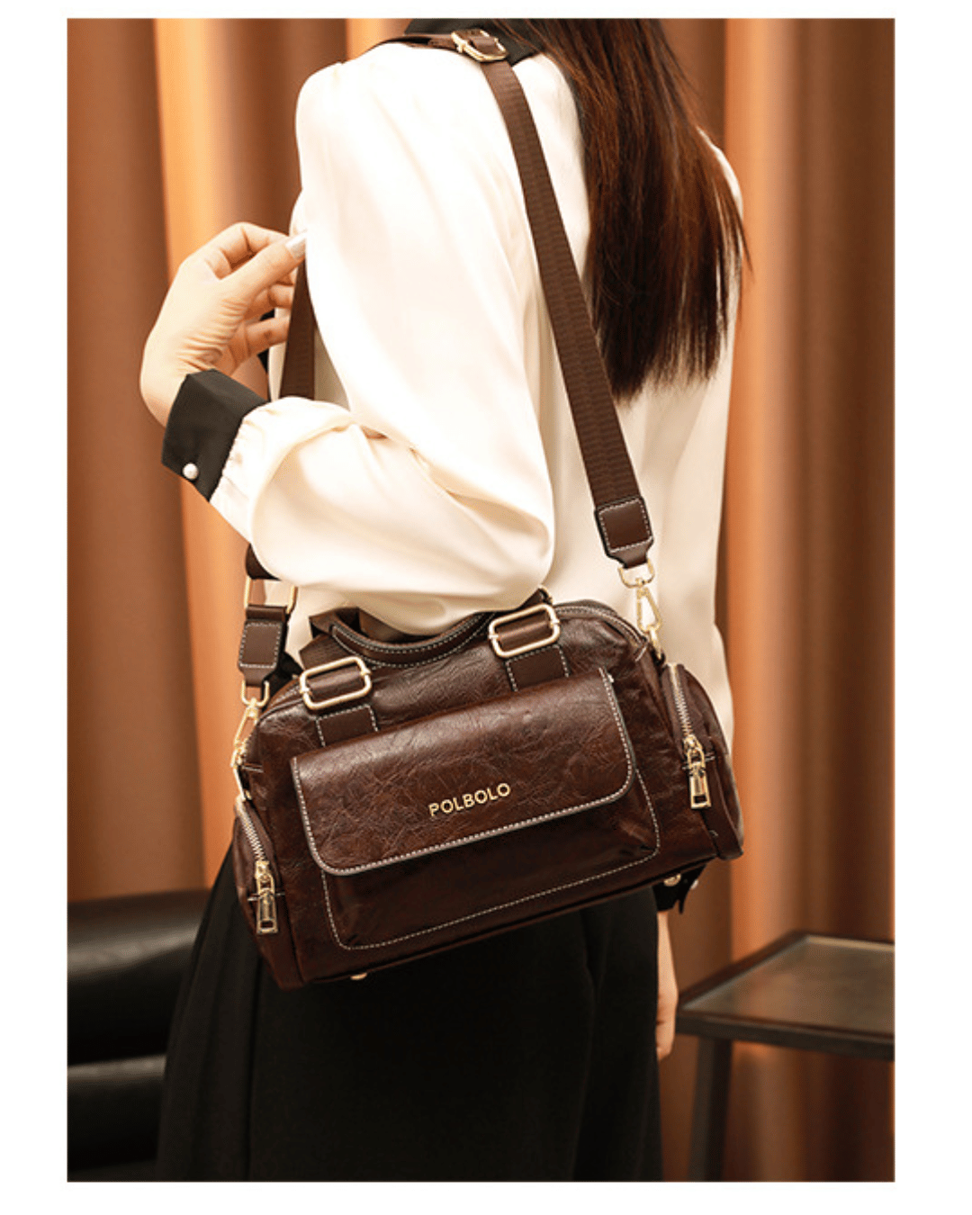 Borsa multiscomparto vintage Valersia Polbolo | Design spazioso e funzionale