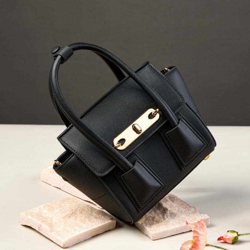 Valersia Golden Lock Touch Bag | Elegance with golden details