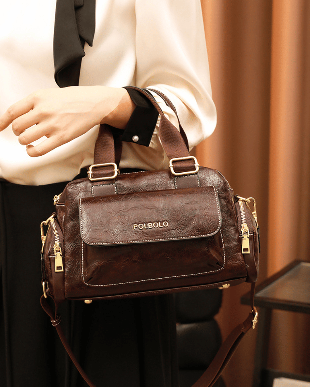 Borsa multiscomparto vintage Valersia Polbolo | Design spazioso e funzionale