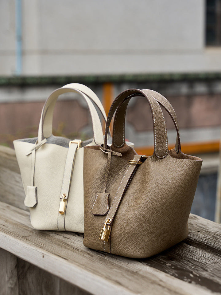 Valersia Picotin Genuine Leather Mini Bag | Luxury & Compact Design
