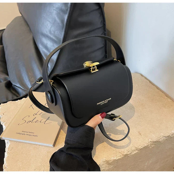 Borsa a mano e a tracolla Valersia con fibbia retrò minimalista | Design elegante e versatile