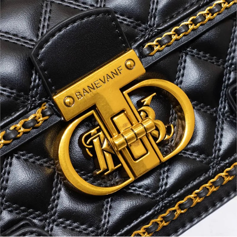 Valersia Diamond quilted handbag and shoulder bag with chain detail