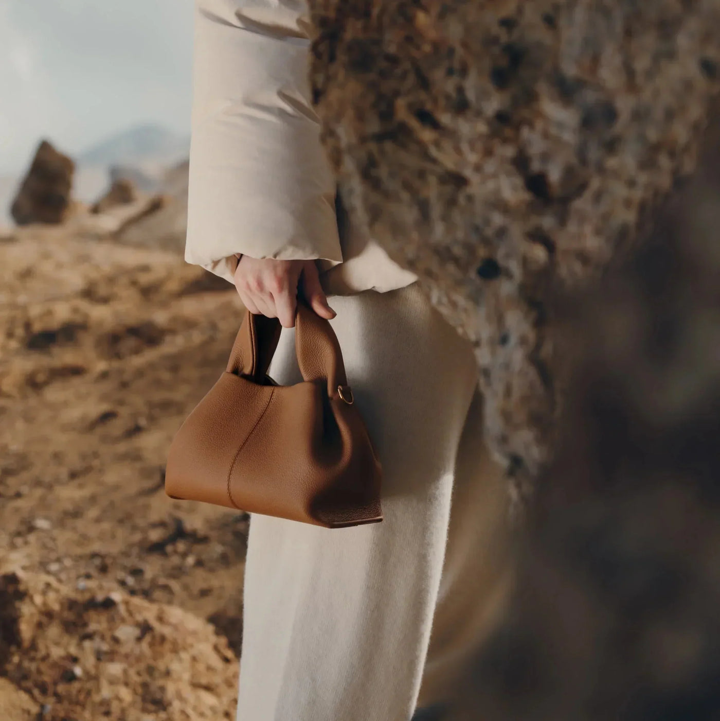 Valersia Poléne Numéro Mini Leather Bag | Elegant and Compact Design
