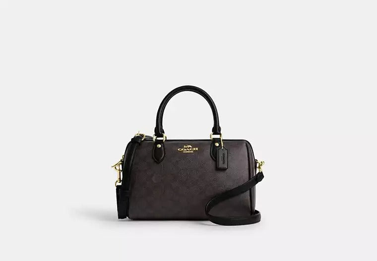 Valersia Coach Rowan Satchel – Signature Canvas Top Handle Bag
