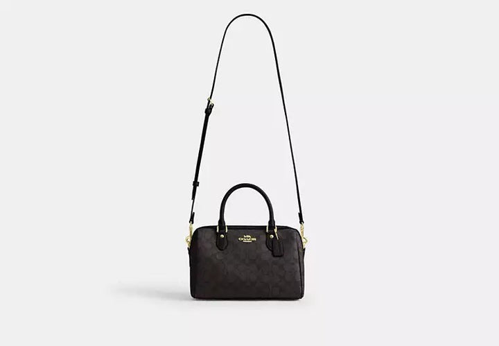 Valersia Coach Rowan Satchel – Signature Canvas Top Handle Bag