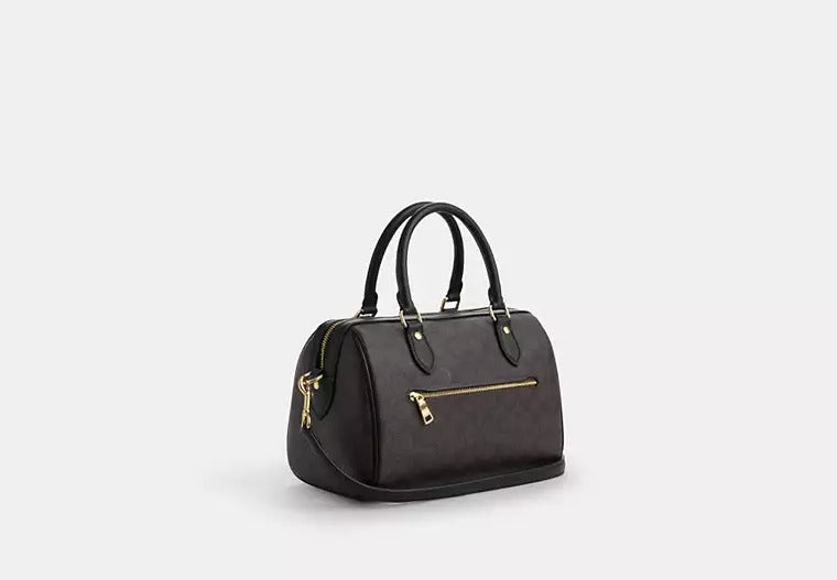 Valersia Coach Rowan Satchel – Signature Canvas Top Handle Bag