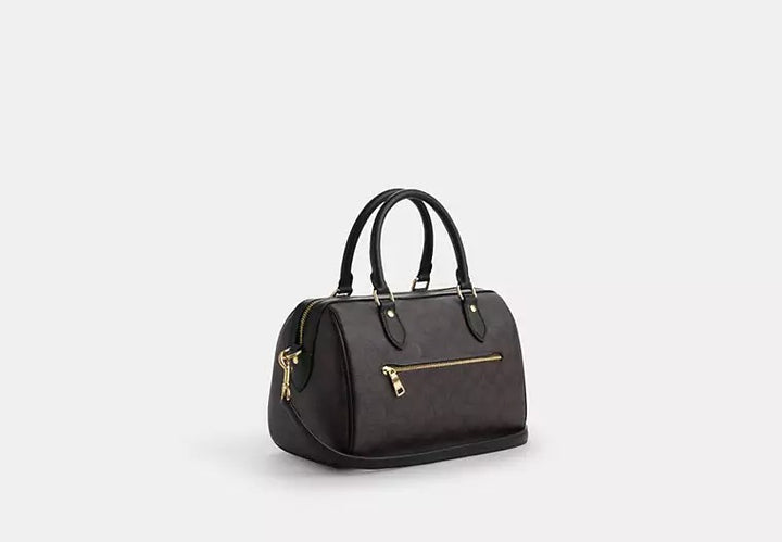 Valersia Coach Rowan Satchel – Signature Canvas Top Handle Bag