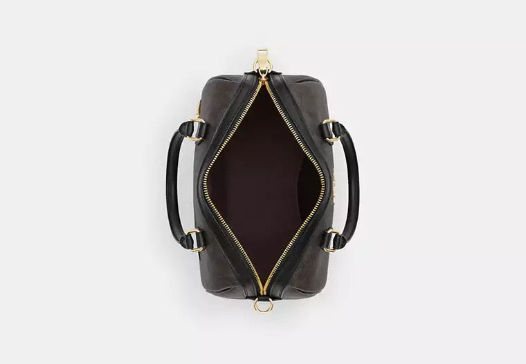 Valersia Coach Rowan Satchel – Signature Canvas Top Handle Bag