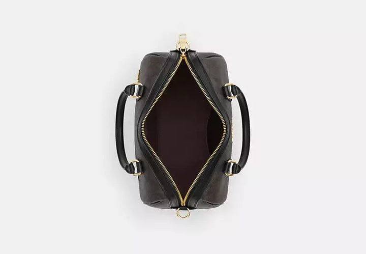 Valersia Coach Rowan Satchel – Signature Canvas Top Handle Bag