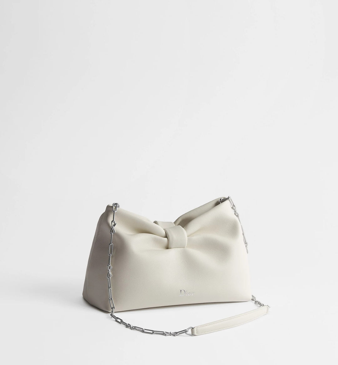 Valersia Dior Small Bow Bag – Elegant Soft Leather Shoulder Bag