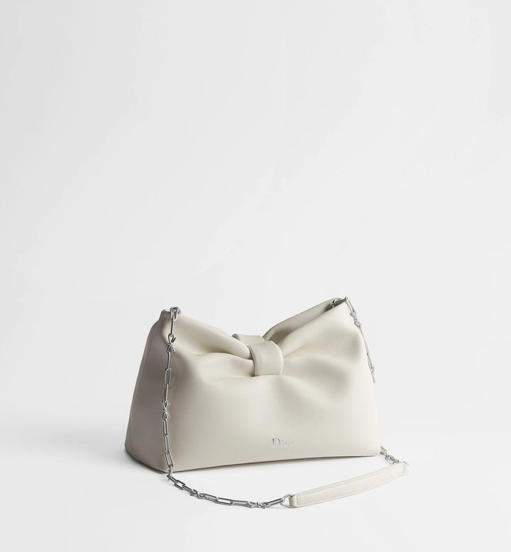 Valersia Dior Small Bow Bag – Elegant Soft Leather Shoulder Bag