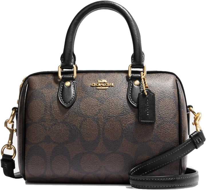 Valersia Coach Rowan Satchel – Signature Canvas Top Handle Bag