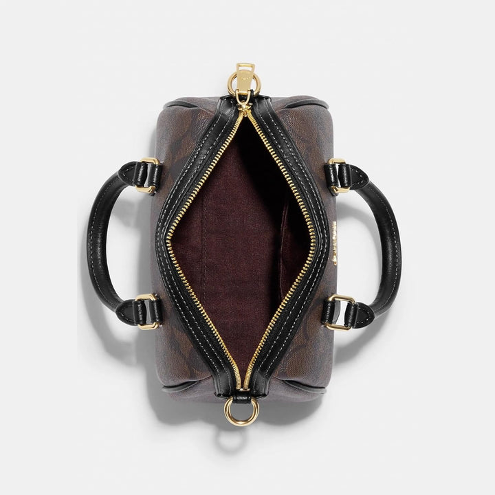 Valersia Coach Rowan Satchel – Signature Canvas Top Handle Bag